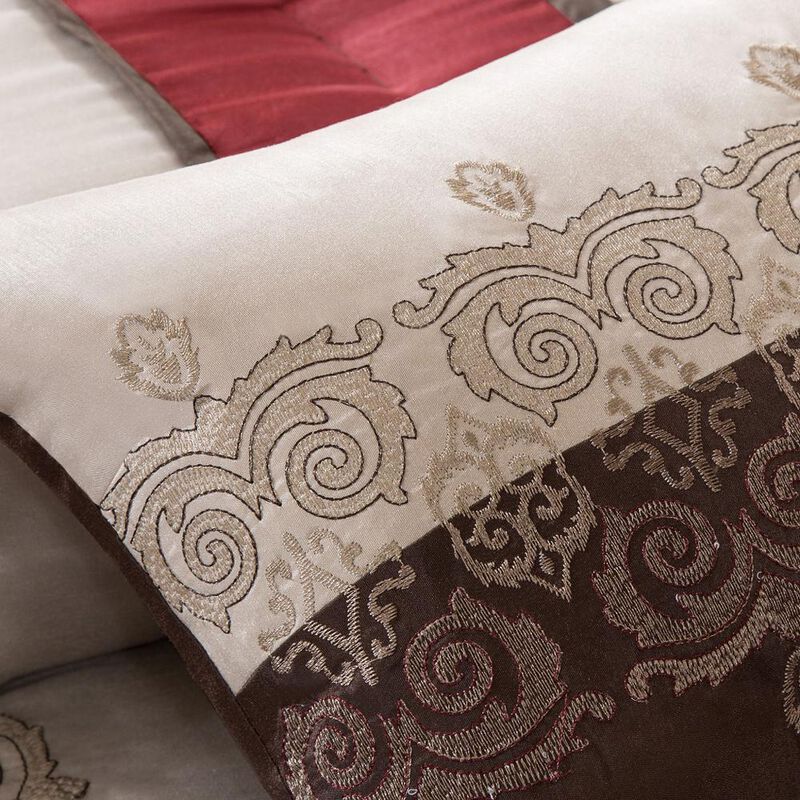 Belen Kox Donovan Red Jacquard Comforter Set, Belen Kox