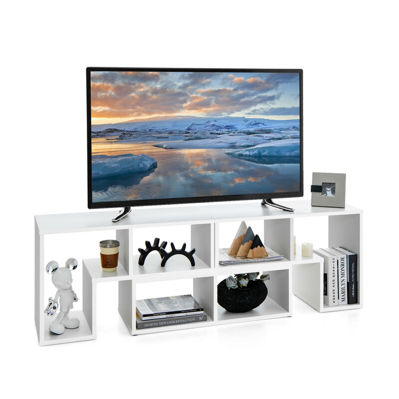 3 Pieces Console TV Stand for TVs up to 65 Inch with Shelves