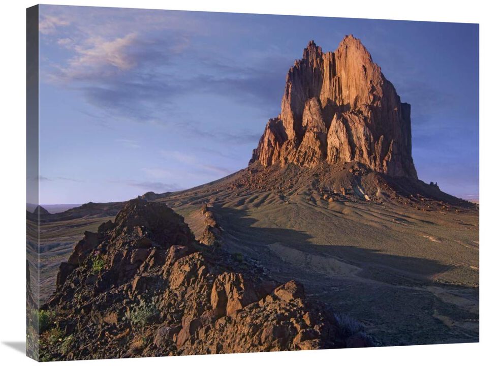 Shiprock, the basalt core of an extinct volcano, New Mexico-Canvas Art-32x24