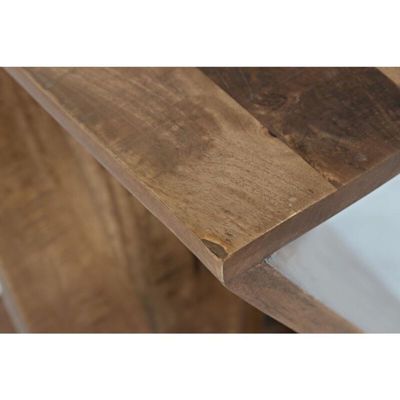 Jofran Solid Mango Hardwood Modern Angled Jasper Table