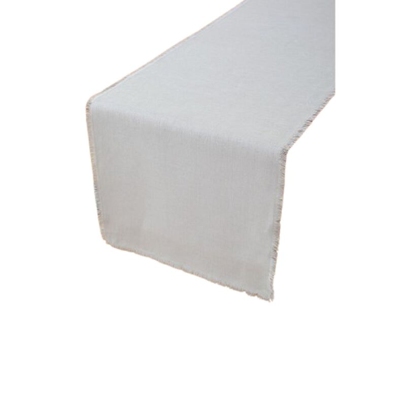 Solino Home 100% Pure Linen Table Runner 14 x 60 Inch | Fringe