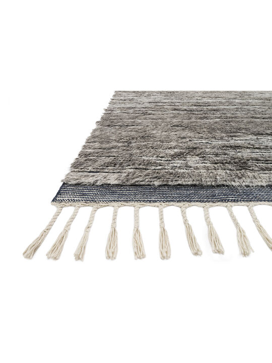 Khalid KF04 Pewter/Ink 18" x 18" Sample Rug