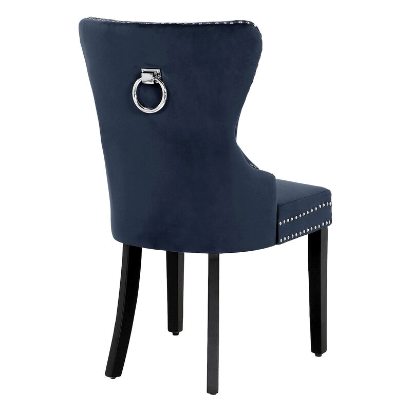 WestinTrends Velvet Upholstered Tufted Dining Chairs (Set of 4)