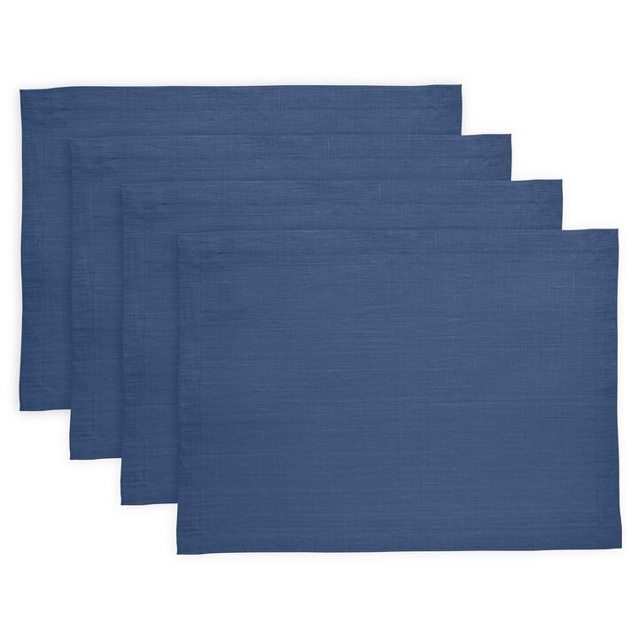 Solino Home 100% Pure Linen Placemats 14 x 19 Inch Set of 4 |Diana