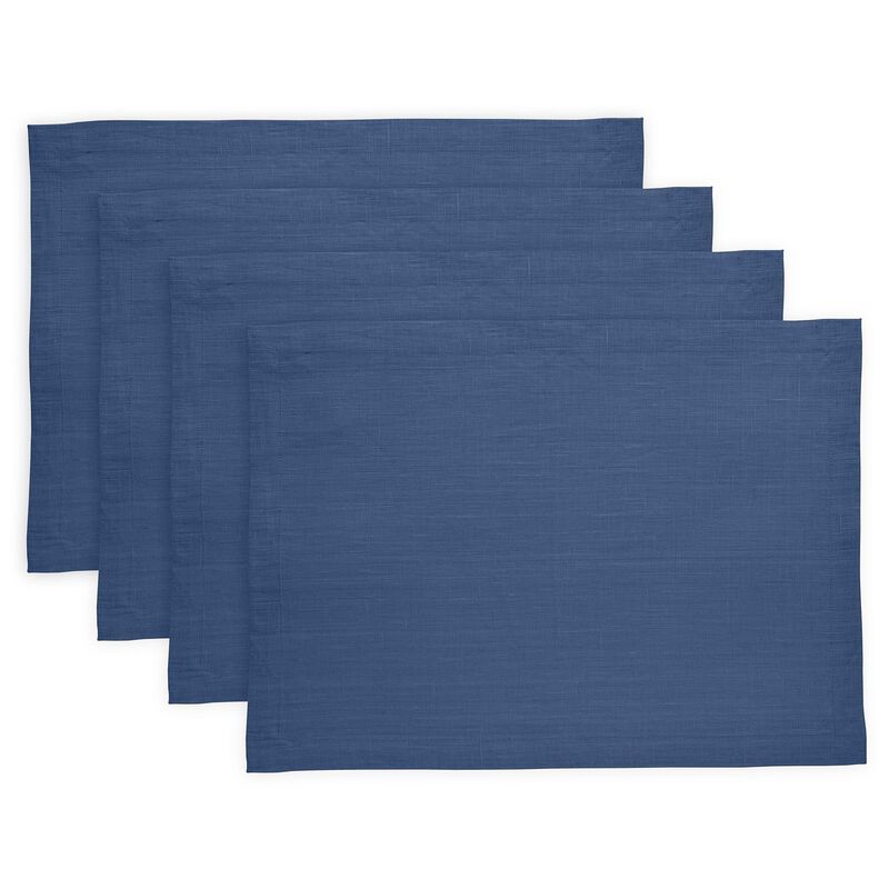 Solino Home 100% Pure Linen Placemats 14 x 19 Inch Set of 4 |Diana