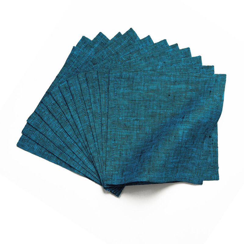 Solino Home 100% Pure Linen Cocktail Napkins Set of 12 | Athena