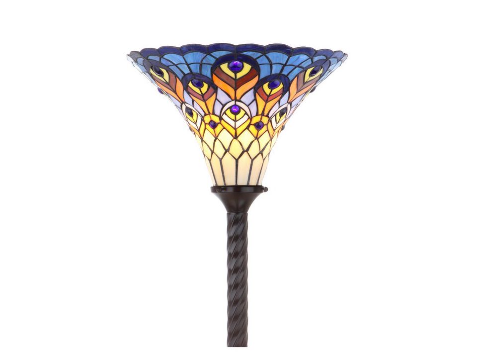Peacock Torchiere LED Floor Lamp