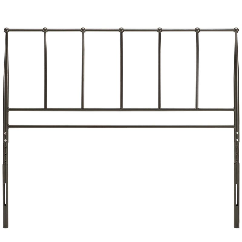 Modway - Kiana Queen Metal Stainless Steel Headboard Brown