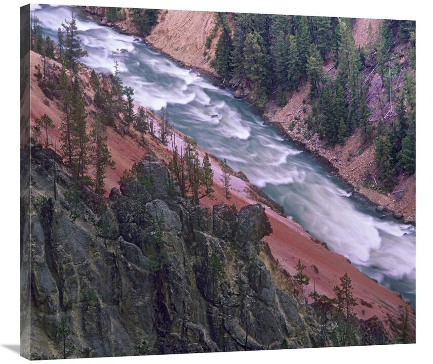 Yellowstone River, Yellowstone National Park, Wyoming-Canvas Art-36x32.04