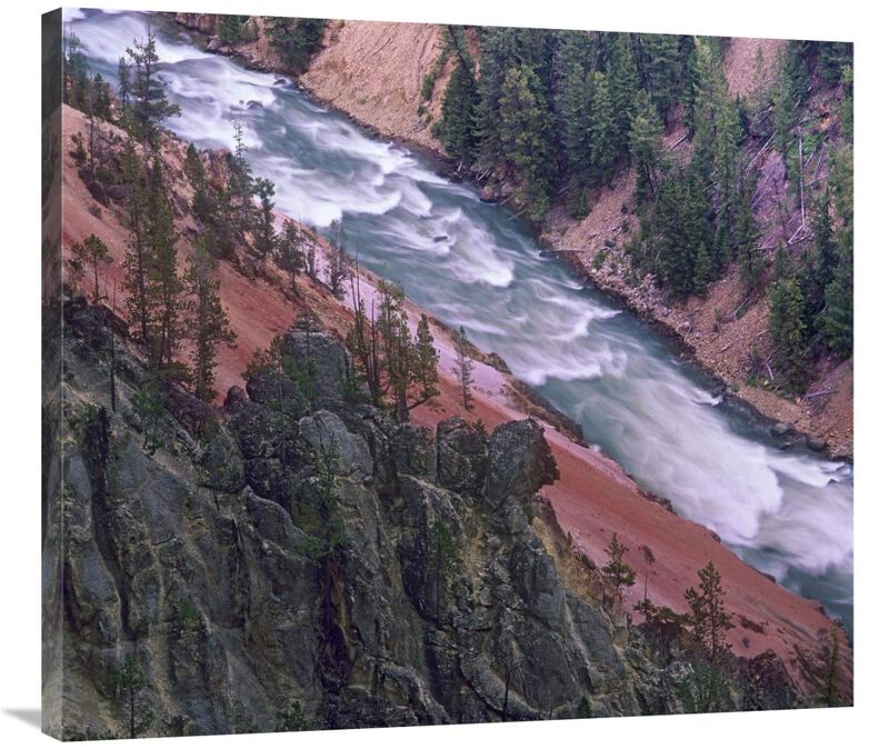 Yellowstone River, Yellowstone National Park, Wyoming-Canvas Art-36x32.04
