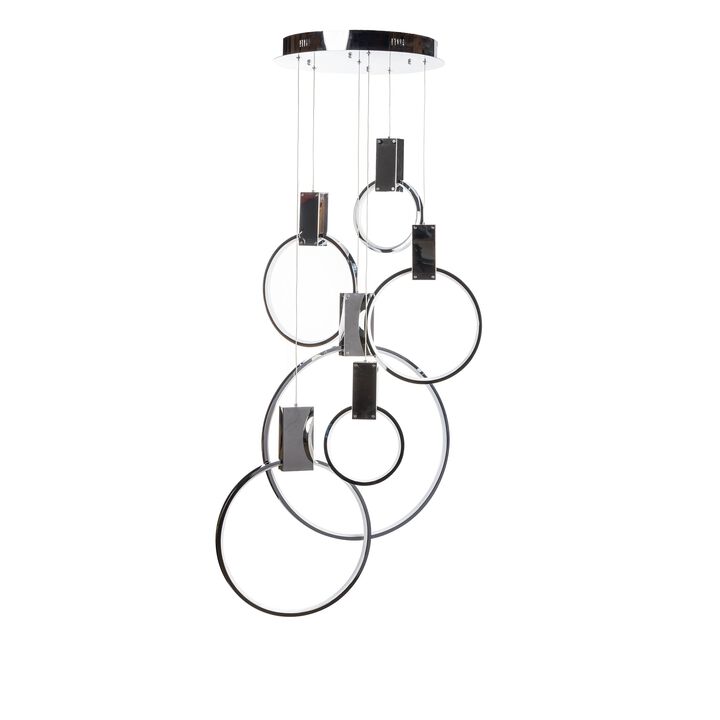 Hong Chandelier Chrome Metal Integrated LED Dimmable