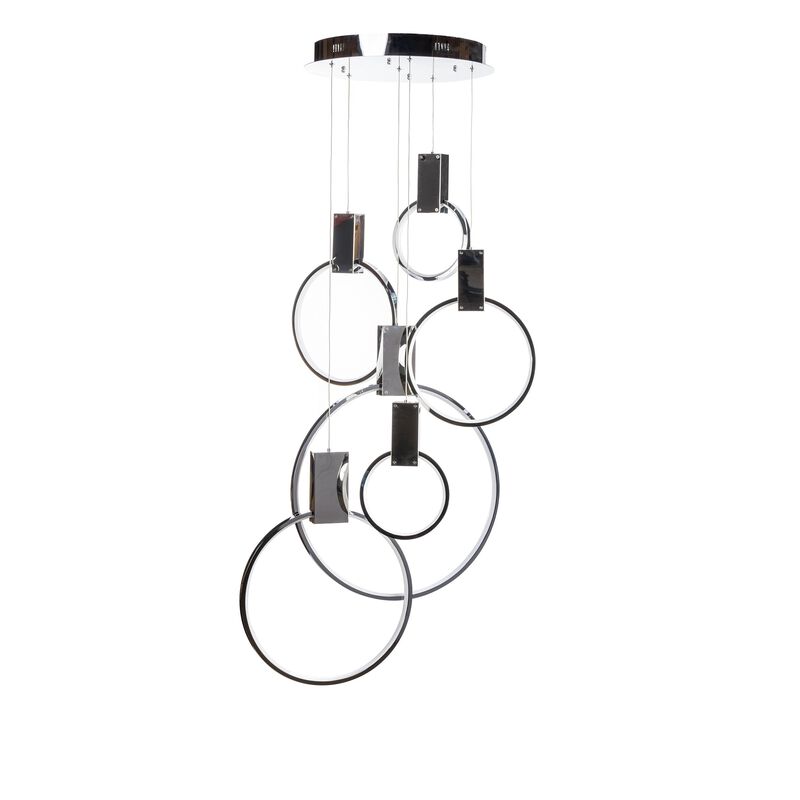 Hong Chandelier Chrome Metal Integrated LED Dimmable