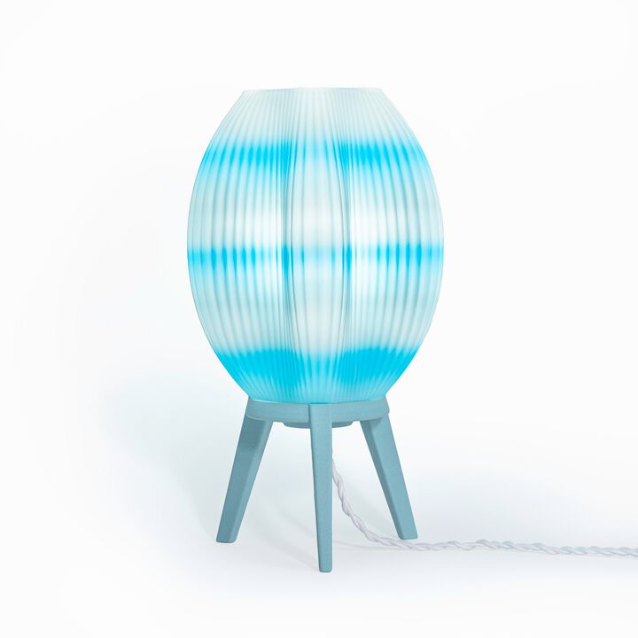 Wavy Modern Contemporary Plant-Based PLA 3D Printed Dimmable LED Table Lamp