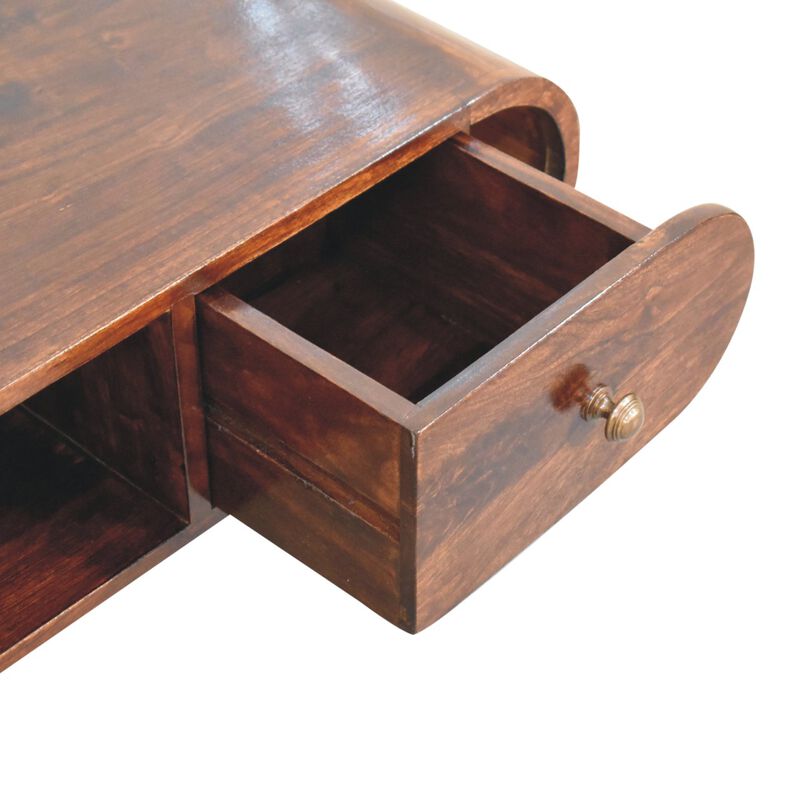 Artisan Furniture Solid Wood California Walnut Circular TV Unit
