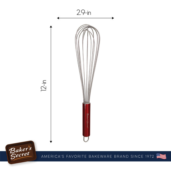 Baker's Secret Whisk 14", Stainless Steel Dishwasher Safe, Kitchen Essentials