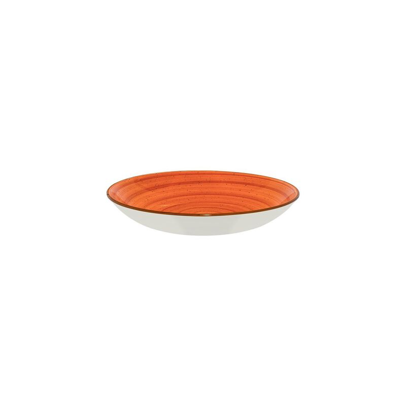 Terracota dia.10" h:2" 44 oz. Round Terracotta Porcelain Bowl (Set of 2)