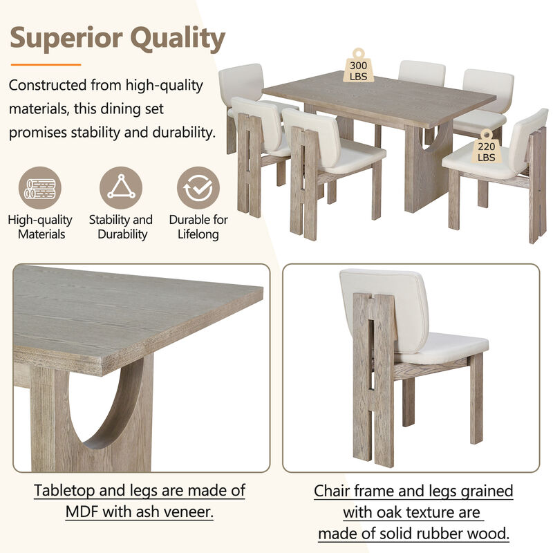 Merax 7-Piece Retro Dining Set