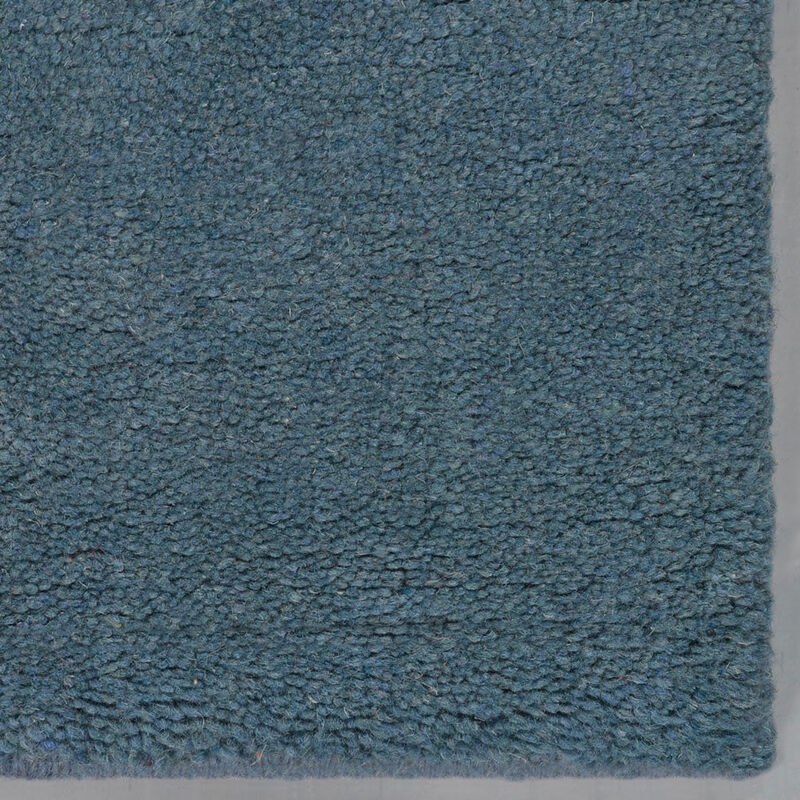 Rugsotic Carpets Hand Knotted Tibbati Wool 6'7''x9'10'' Area Rug Contemporary Blue T00206
