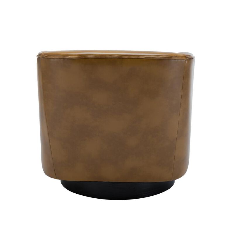 Comfort Pointe Gaven Camel Wood Base Swivel Chair
