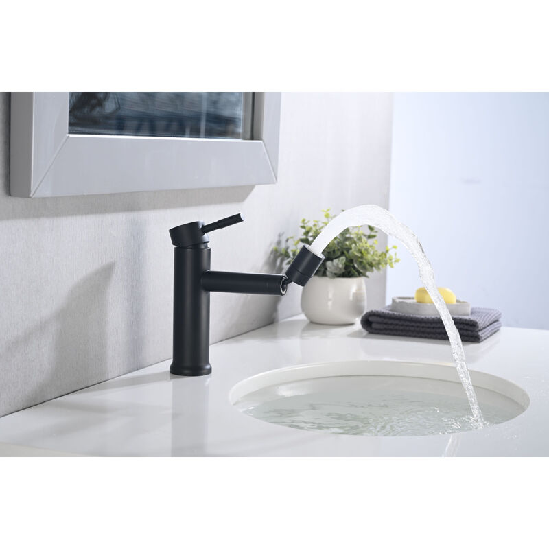 Matte Bathroom Faucet For 2 Mode Faucet For Bathroom Sink With 360 Rotating Aerator