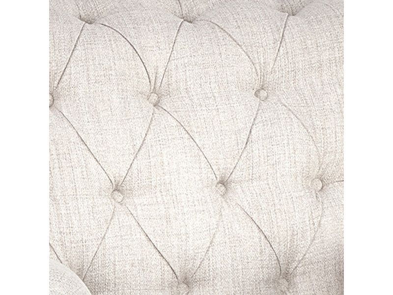 Wooden Accent Chair with Fabric and Faux Leather Upholstery,Gray and Cream-Benzara