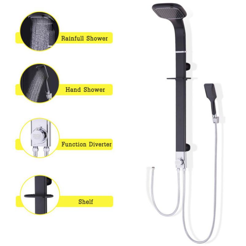 Shower Panel with Rainfall Shower Head for Modern Bathroom Design