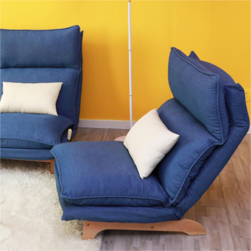 Lazy Sofa Balcony Leisure Chair Bedroom Sofa Chair Foldable Reclining Chair Leisure Single Sofa Functional Chair