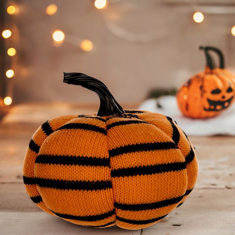 Set of 4 Decorative Pumpkins for Fall Décor, Halloween, and Seasonal Decorations