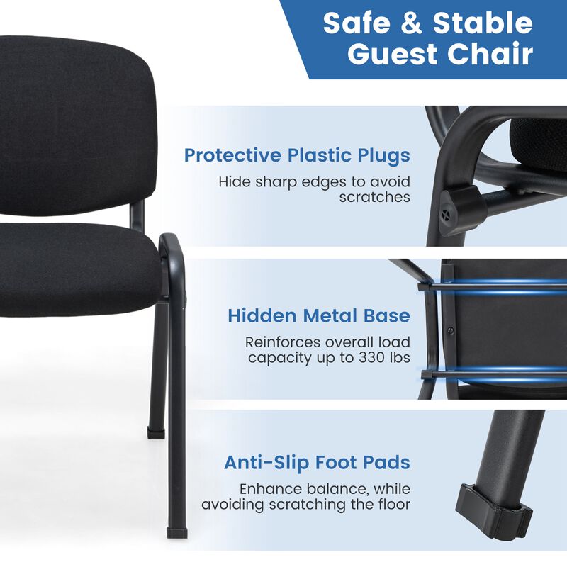 Costway Set of 5 Conference Chair Elegant Design Office Guest Reception