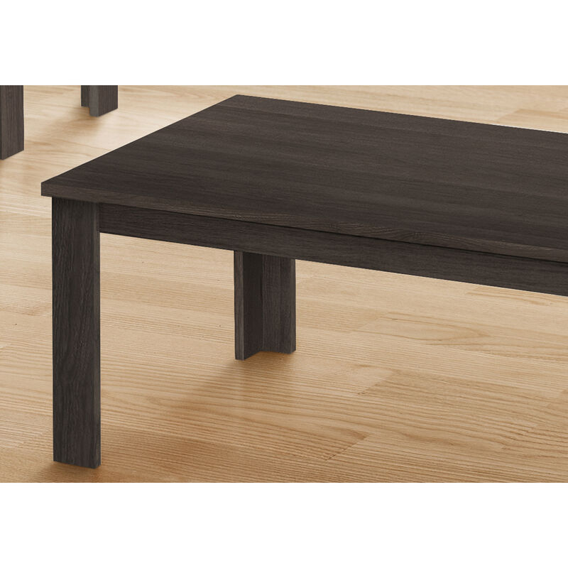 Monarch Specialties I 7863P Table Set, 3pcs Set, Coffee, End, Side, Accent, Living Room, Laminate, Brown, Transitional