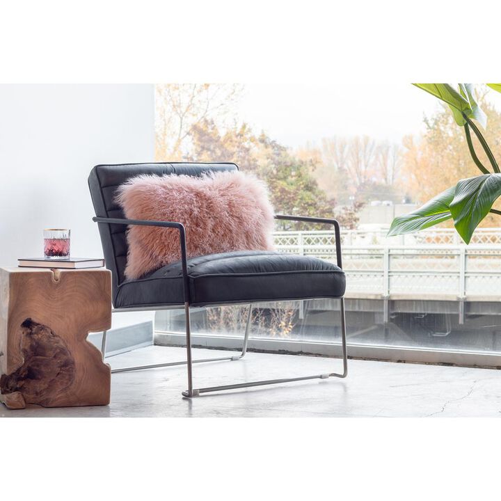 Desmond Modern Industrial Club Chair - Black, Belen Kox