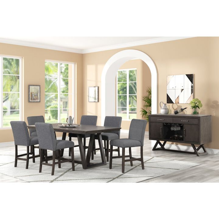New Classic Furniture High Line Upholstered Dining Chair (Set of 2), Gray