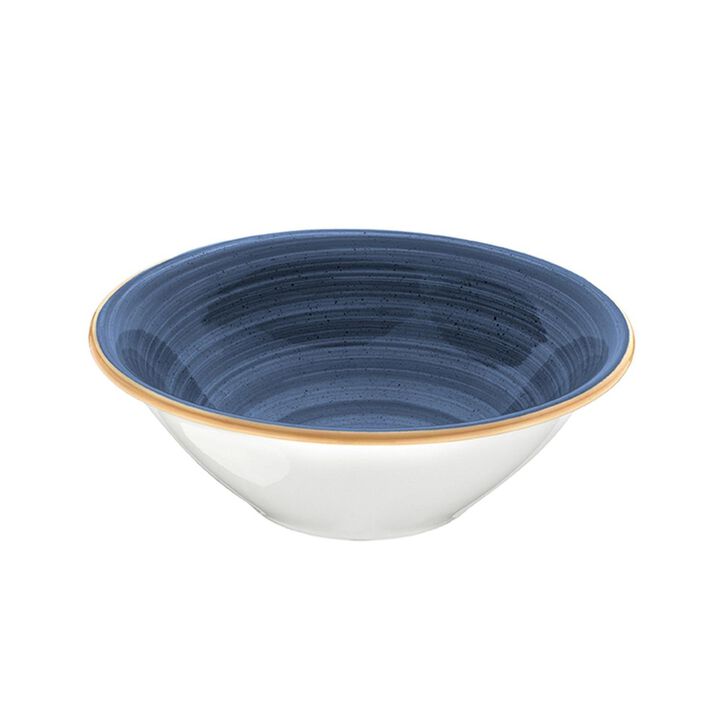 Dusk dia.7" h:2.5" 23 oz. Round Blue Porcelain Bowl (Set of 4)