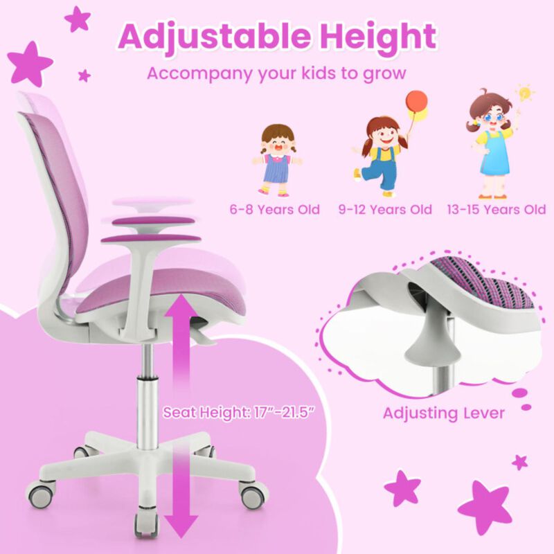 Hivvago Swivel Mesh Children Computer Chair with Adjustable Height