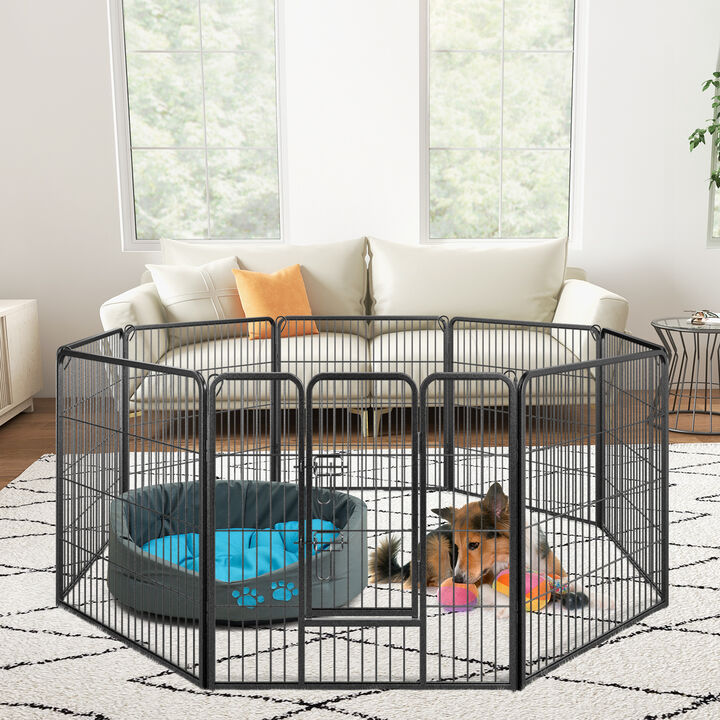 8-Panel Adjustable Pet Fence for Indoor & Outdoor Use – Secure and Versatile Pet Playpen