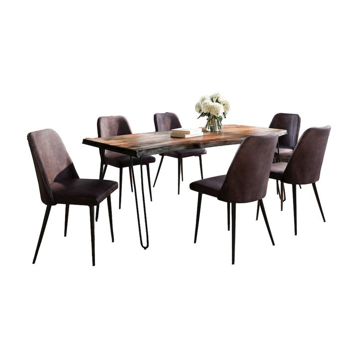 Jofran Nature's Edge Seven Piece Solid Acacia Dining Set