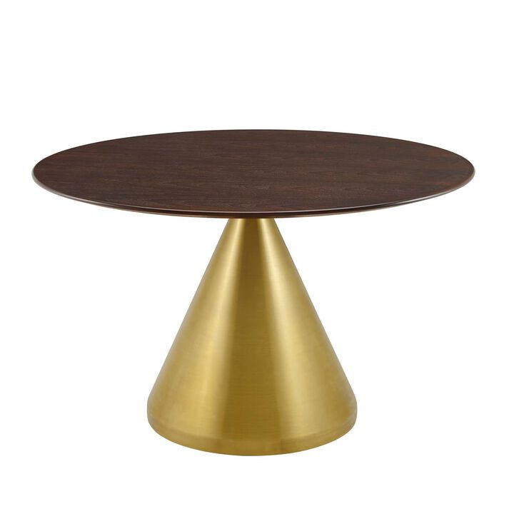 Modway - Tupelo 47" Dining Table Gold Cherry Walnut