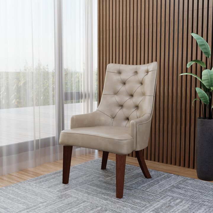 Leisuremod Spruce Collection Modern Wooden Dining Chair in Charcoal Grey