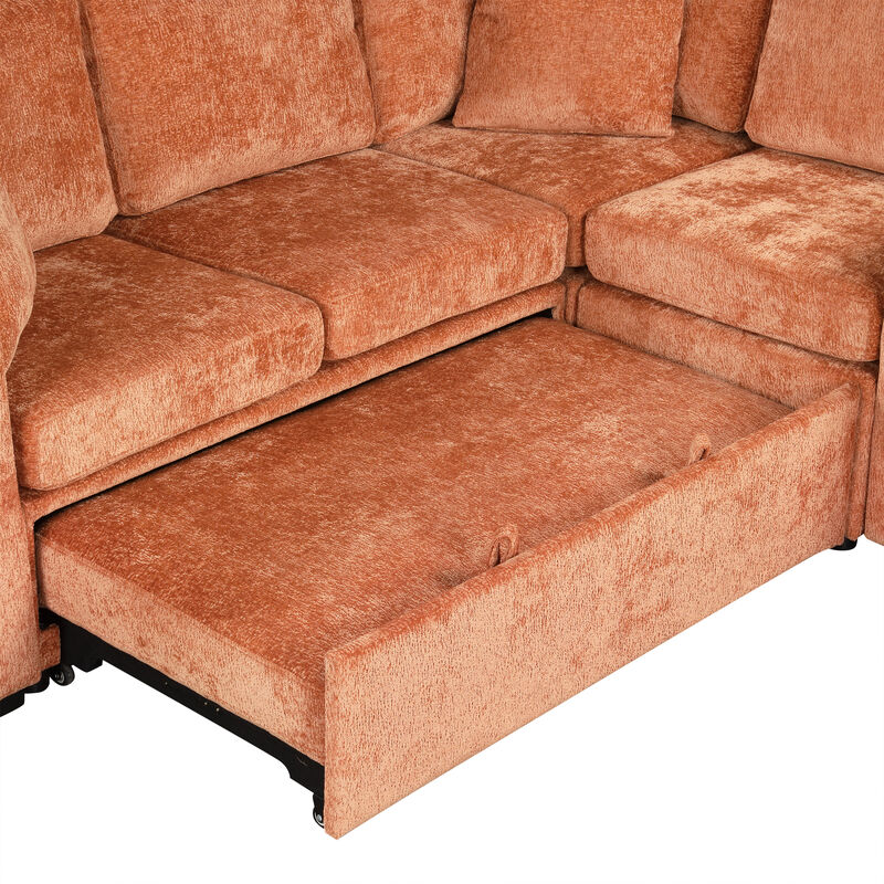Merax L-shaped Convertible Sectional Sofa Sleeper