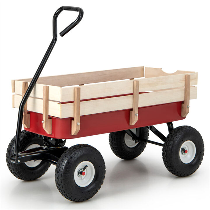 Foldable Utility Cart for Gardening and Camping Gear Transport