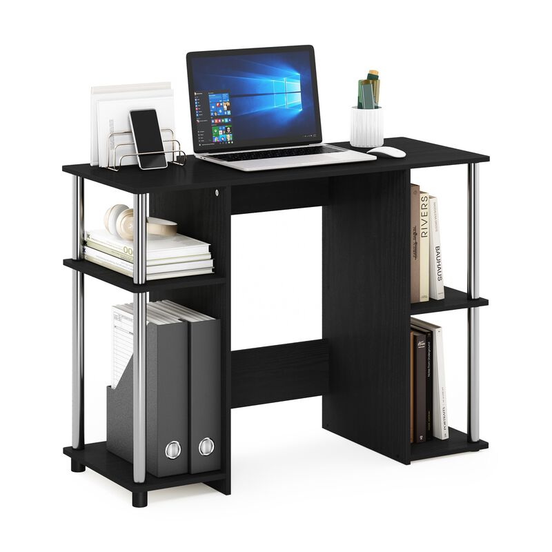 Furinno Furinno 15112 JAYA Compact Computer Study Desk  Americano  Stainless Steel Tubes