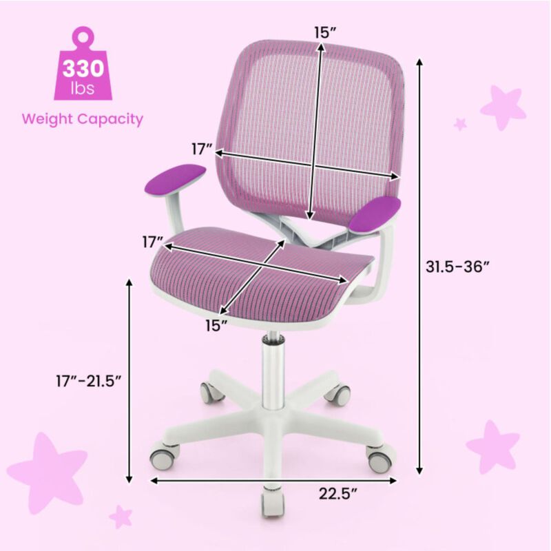 Hivvago Swivel Mesh Children Computer Chair with Adjustable Height