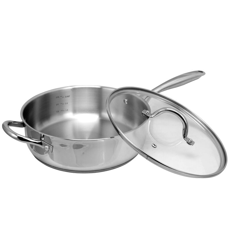 Oster Cuisine Saunders 4.2 Quart Saute Pan with Lid