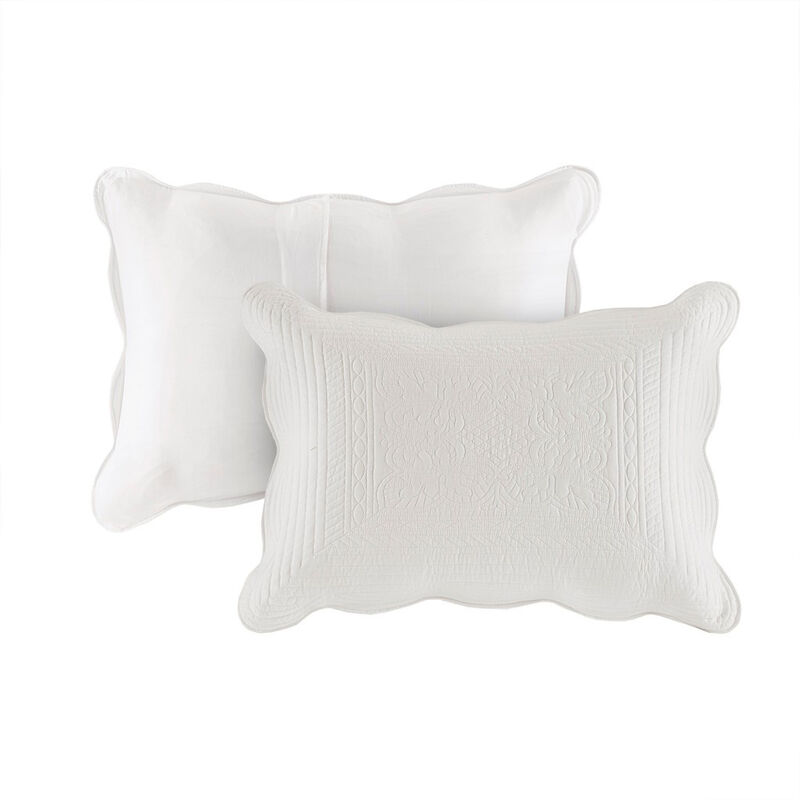 Gracie Mills Salvatore 3-Piece Reversible Country-Inspired Scalloped Edge Quilt Set
