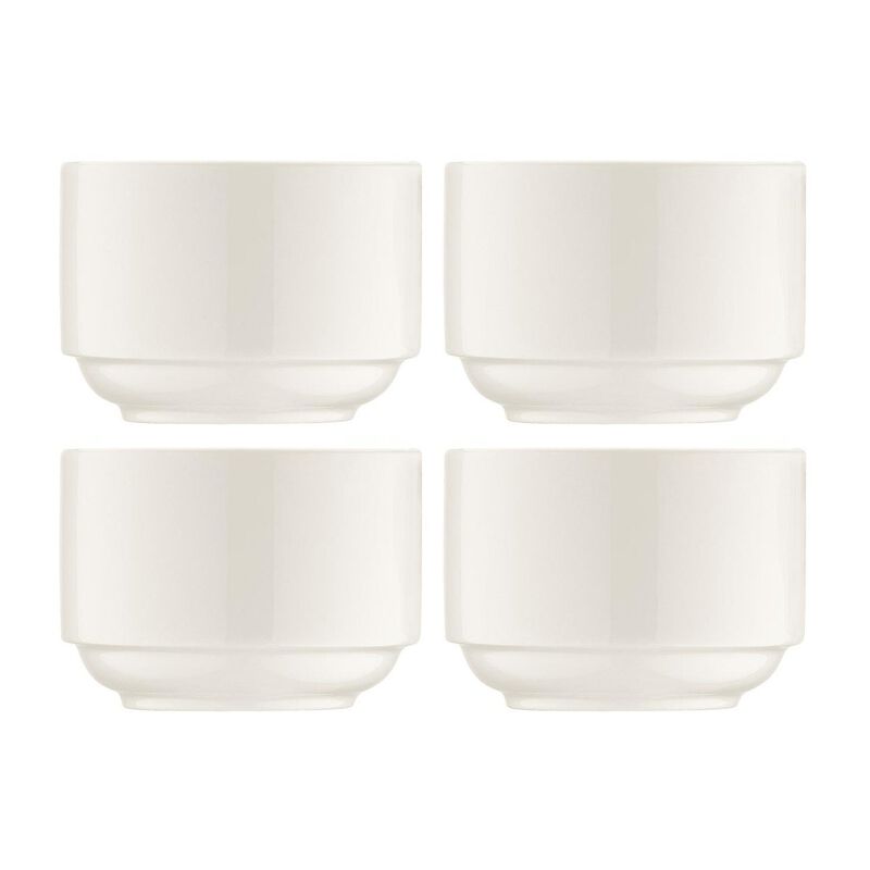 Banquet dia.3.25" h:2.5" 8 oz. Round Warm White Porcelain Bowl (Set of 4)