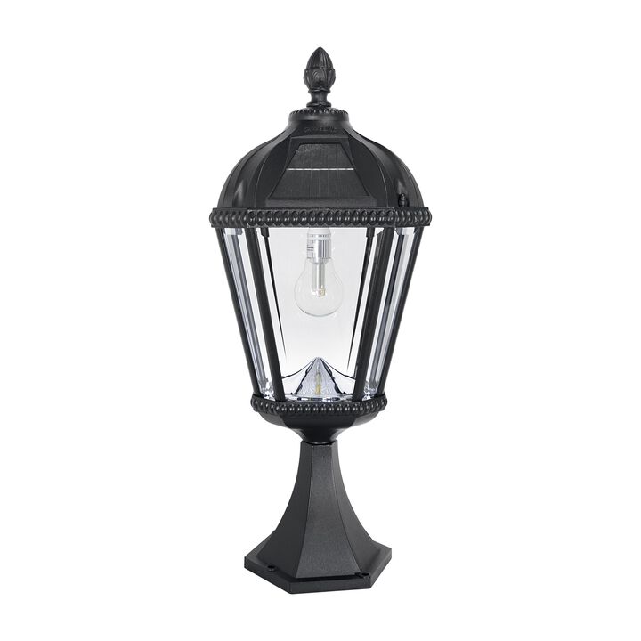Royal Bulb Solar Light - w/GS Solar Light Bulb - Post Mount - Black