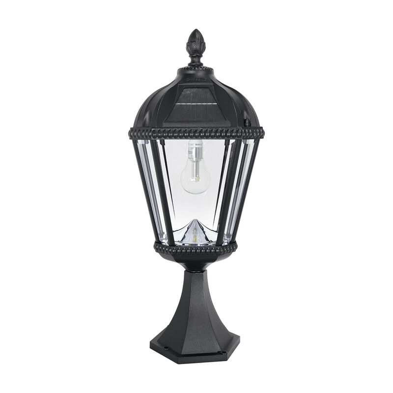 Royal Bulb Solar Light - w/GS Solar Light Bulb - Post Mount - Black