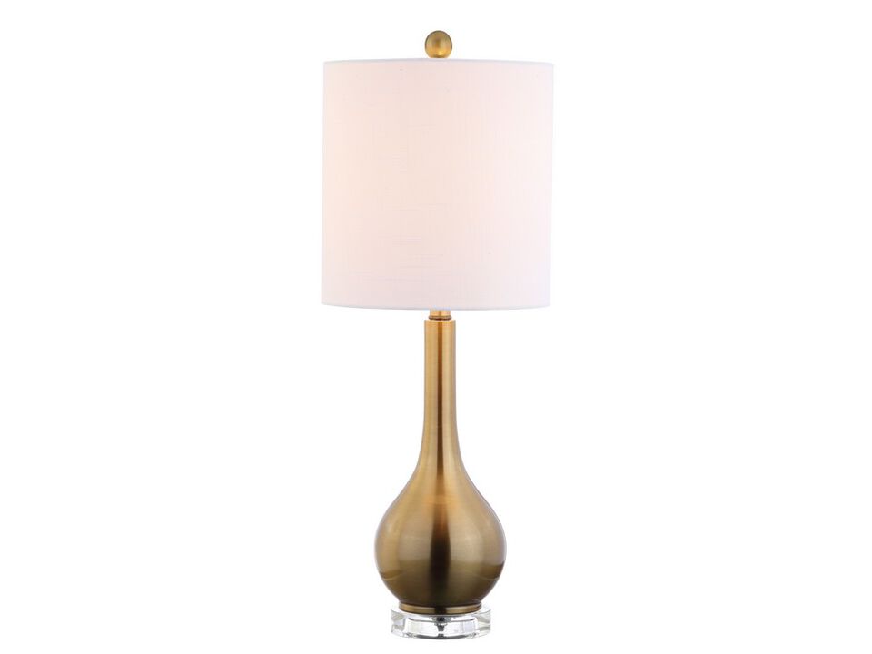 Dylan Metal/Crystal Teardrop LED Table Lamp