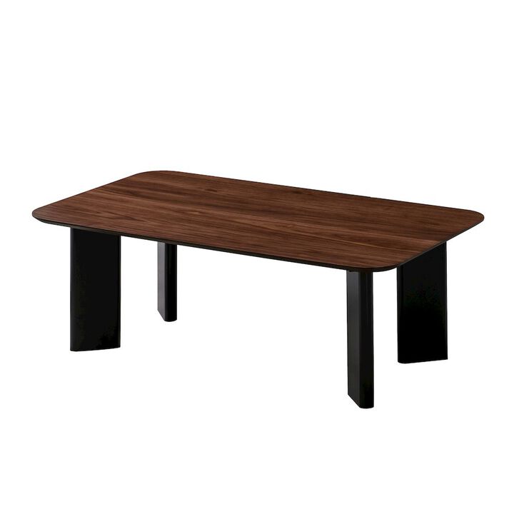 Omax Decor Joss Rectangular Shape Modern Wood Coffee Table in Walnut