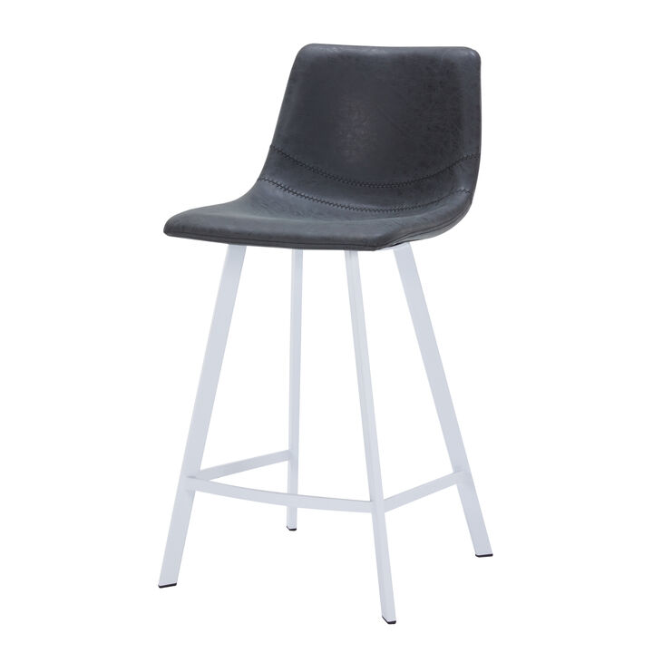 Elland - Counter stool -Light Brown-White base